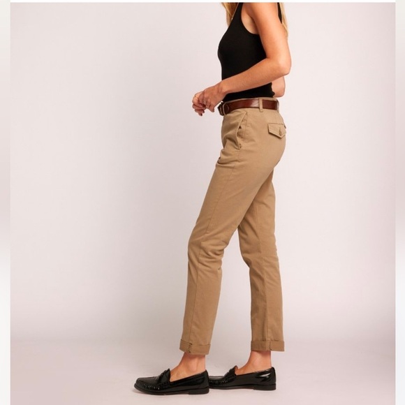 Current/Elliott The Captain Khaki Casual Trouser Pants Size 28 Nwt - Picture 2 of 16